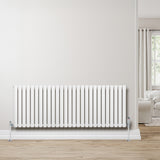 Radiateur à Colonnes Ovales & Vannes, 1 Panneau - 600 x 1620 mm - Blanc