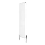 Radiateur à Colonnes Ovales & Vannes, 1 Panneau - 1600 x 360 mm - Blanc