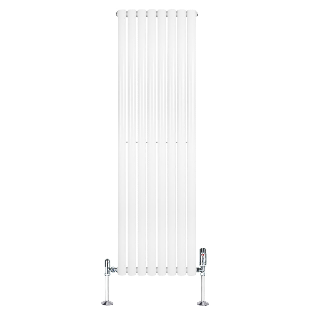 Radiateur à Colonnes Ovales & Vannes, 1 Panneau - 1600 x 480 mm - Blanc