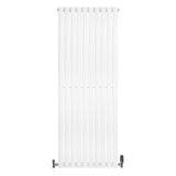 Radiateur à Colonnes Ovales & Vannes, 1 Panneau - 1600 x 600 mm - Blanc