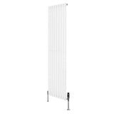 Radiateur à Colonnes Ovales & Vannes, 1 Panneau - 1800 x 480 mm - Blanc
