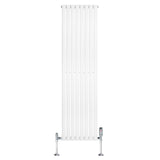 Radiateur à Colonnes Ovales & Vannes, 1 Panneau - 1800 x 480 mm - Blanc