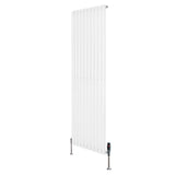 Radiateur à Colonnes Ovales & Vannes, 1 Panneau - 1800 x 600 mm - Blanc
