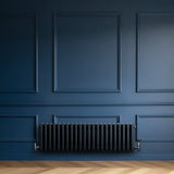 Radiateur Traditionnel à 4 Colonnes & Vannes - 300 x 1010 mm - Gris Anthracite