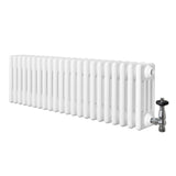 Radiateur Traditionnel à 4 Colonnes & Vannes - 300 x 1010 mm - Blanc