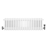 Radiateur Traditionnel à 4 Colonnes & Vannes - 300 x 1010 mm - Blanc