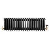 Radiateur Traditionnel à 4 Colonnes & Vannes - 300 x 1010 mm - Noir