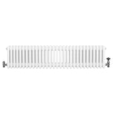 Radiateur Traditionnel à 4 Colonnes & Vannes - 300 x 1370 mm - Blanc