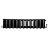 Radiateur Traditionnel à 4 Colonnes & Vannes - 300 x 1370 mm - Noir