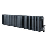 Radiateur Traditionnel à 4 Colonnes & Vannes - 300 x 1505 mm - Gris Anthracite