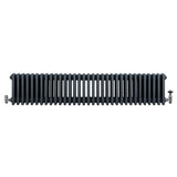 Radiateur Traditionnel à 4 Colonnes & Vannes - 300 x 1505 mm - Gris Anthracite