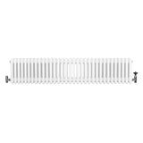 Radiateur Traditionnel à 4 Colonnes & Vannes - 300 x 1505 mm - Blanc