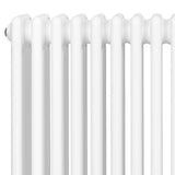 Radiateur Traditionnel à 4 Colonnes & Vannes - 300 x 1505 mm - Blanc