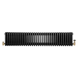 Radiateur Traditionnel à 4 Colonnes & Vannes - 300 x 1505 mm - Noir