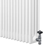 Radiateur Traditionnel à 4 Colonnes & Vannes - 600 x 785 mm - Blanc