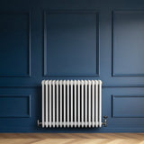Radiateur Traditionnel à 4 Colonnes & Vannes - 600 x 785 mm - Blanc