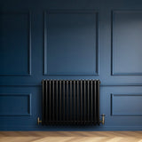 Radiateur Traditionnel à 4 Colonnes & Vannes - 600 x 785 mm - Noir