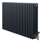 Radiateur Traditionnel à 4 Colonnes & Vannes - 600 x 1010 mm - Gris Anthracite