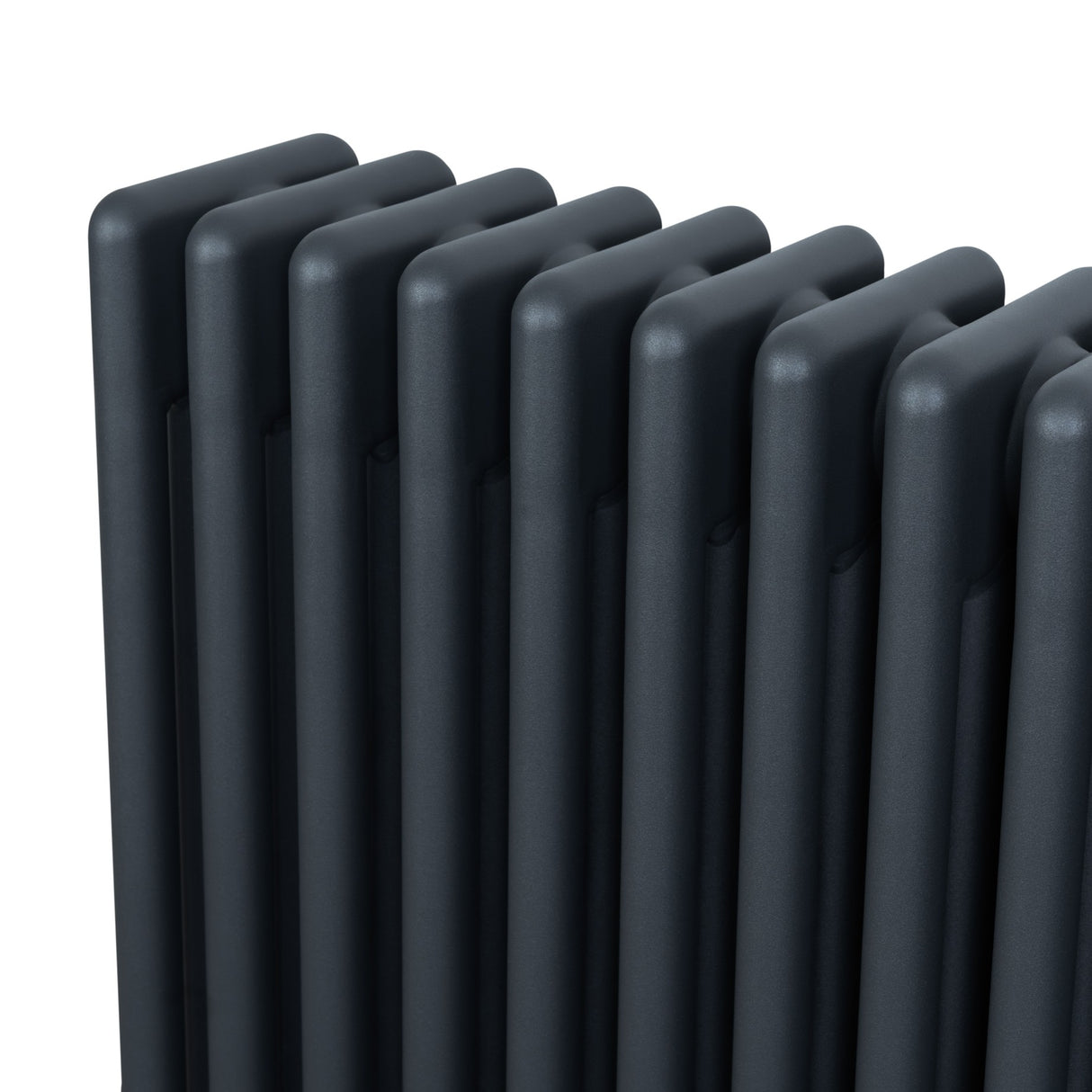 Radiateur Traditionnel à 4 Colonnes & Vannes - 600 x 1010 mm - Gris Anthracite