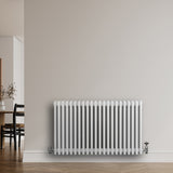 Radiateur Traditionnel à 4 Colonnes & Vannes - 600 x 1010 mm - Blanc