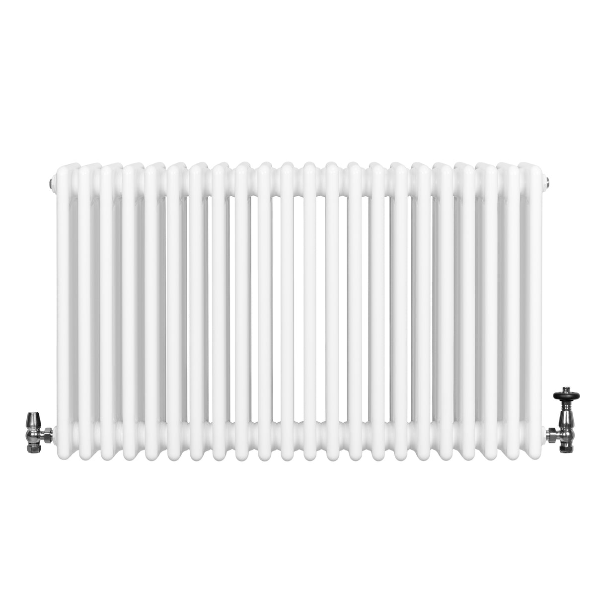 Radiateur Traditionnel à 4 Colonnes & Vannes - 600 x 1010 mm - Blanc