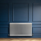 Radiateur Traditionnel à 4 Colonnes & Vannes - 600 x 1010 mm - Blanc
