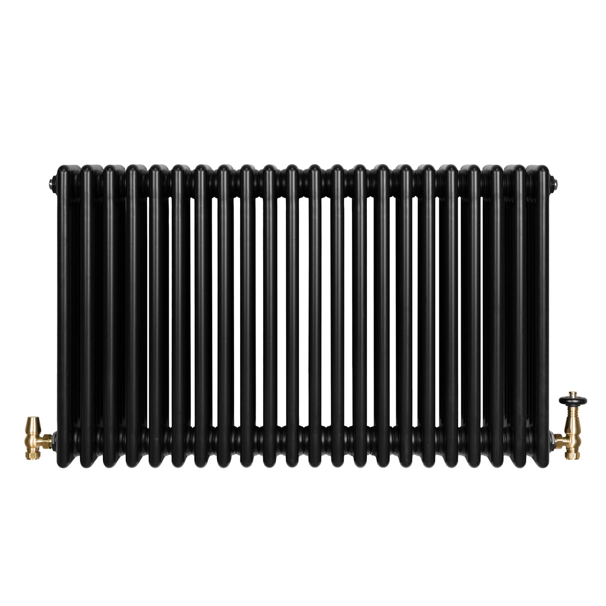 Radiateur Traditionnel à 4 Colonnes & Vannes - 600 x 1010 mm - Noir
