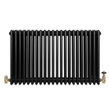 Radiateur Traditionnel à 4 Colonnes & Vannes - 600 x 1010 mm - Noir