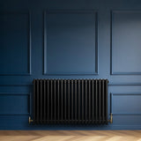 Radiateur Traditionnel à 4 Colonnes & Vannes - 600 x 1010 mm - Noir
