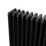 Radiateur Traditionnel à 4 Colonnes & Vannes - 600 x 1010 mm - Noir