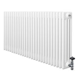 Radiateur Traditionnel à 4 Colonnes & Vannes - 600 x 1190 mm - Blanc