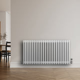 Radiateur Traditionnel à 4 Colonnes & Vannes - 600 x 1190 mm - Blanc