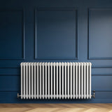 Radiateur Traditionnel à 4 Colonnes & Vannes - 600 x 1190 mm - Blanc