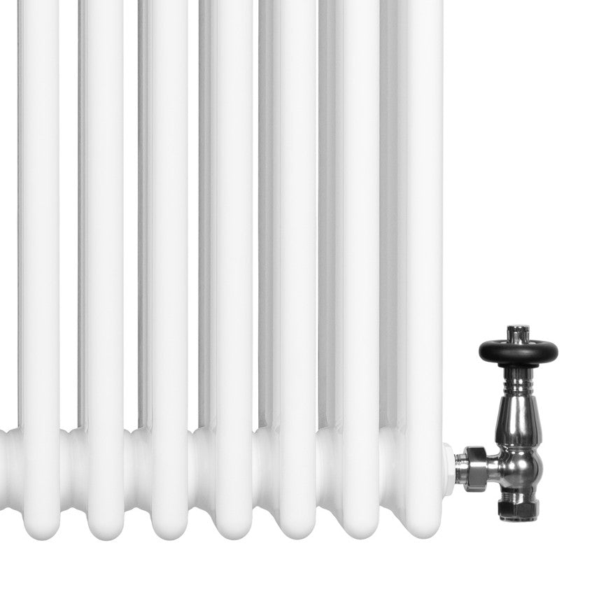 Radiateur Traditionnel à 4 Colonnes & Vannes - 600 x 1190 mm - Blanc