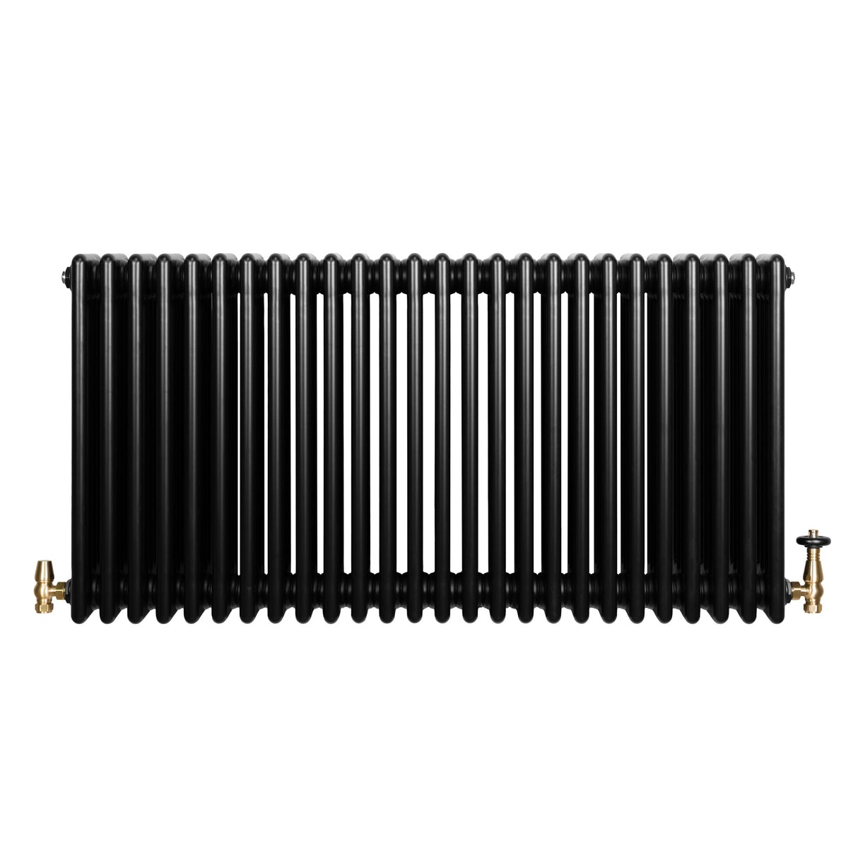 Radiateur Traditionnel à 4 Colonnes & Vannes - 600 x 1190 mm - Noir