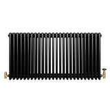 Radiateur Traditionnel à 4 Colonnes & Vannes - 600 x 1190 mm - Noir