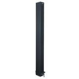 Radiateur Traditionnel à 4 Colonnes & Vannes - 1800 x 200 mm - Gris Anthracite