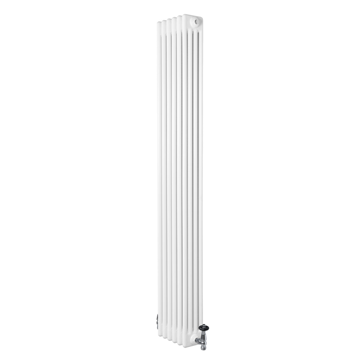 Radiateur Traditionnel à 4 Colonnes & Vannes - 1800 x 290 mm - Blanc