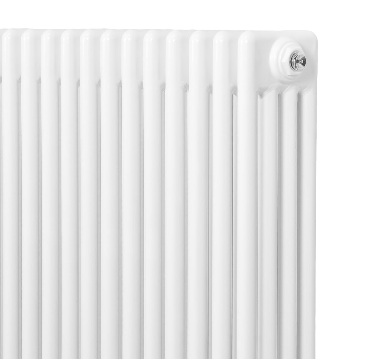 Radiateur Traditionnel à 4 Colonnes & Vannes - 1800 x 290 mm - Blanc