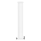 Radiateur Traditionnel à 4 Colonnes & Vannes - 1800 x 290 mm - Blanc