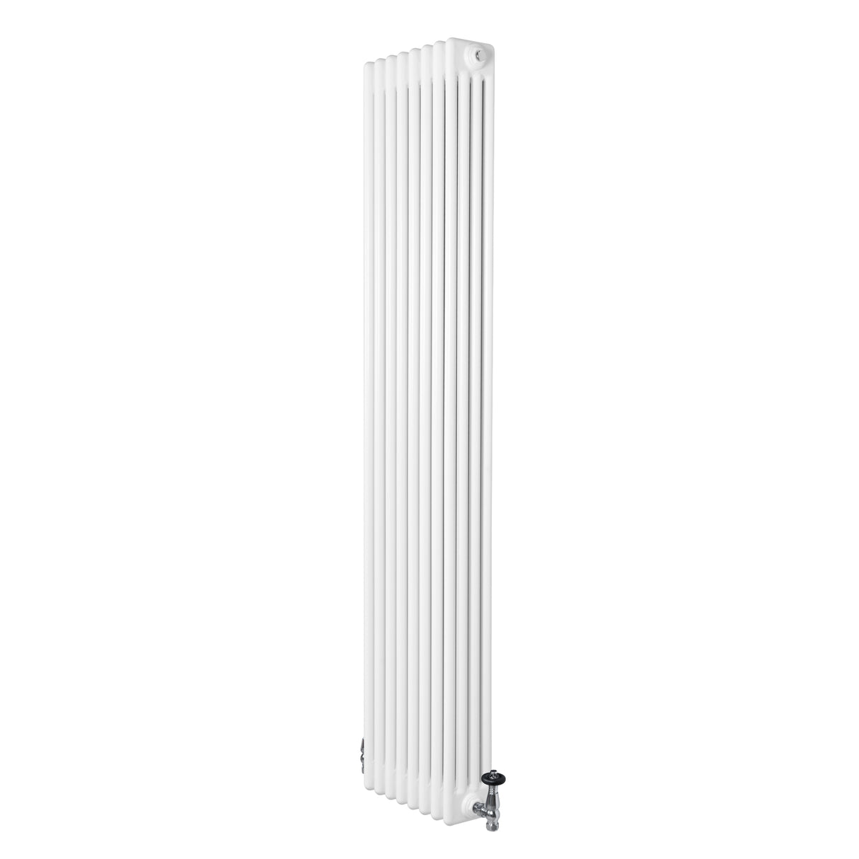 Radiateur Traditionnel à 4 Colonnes & Vannes - 1800 x 380 mm - Blanc