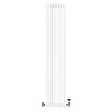 Radiateur Traditionnel à 4 Colonnes & Vannes - 1800 x 380 mm - Blanc