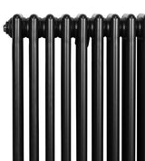 Radiateur Traditionnel à 4 Colonnes & Vannes - 1800 x 380 mm - Noir