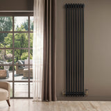 Radiateur Traditionnel à 4 Colonnes & Vannes - 1800 x 380 mm - Noir