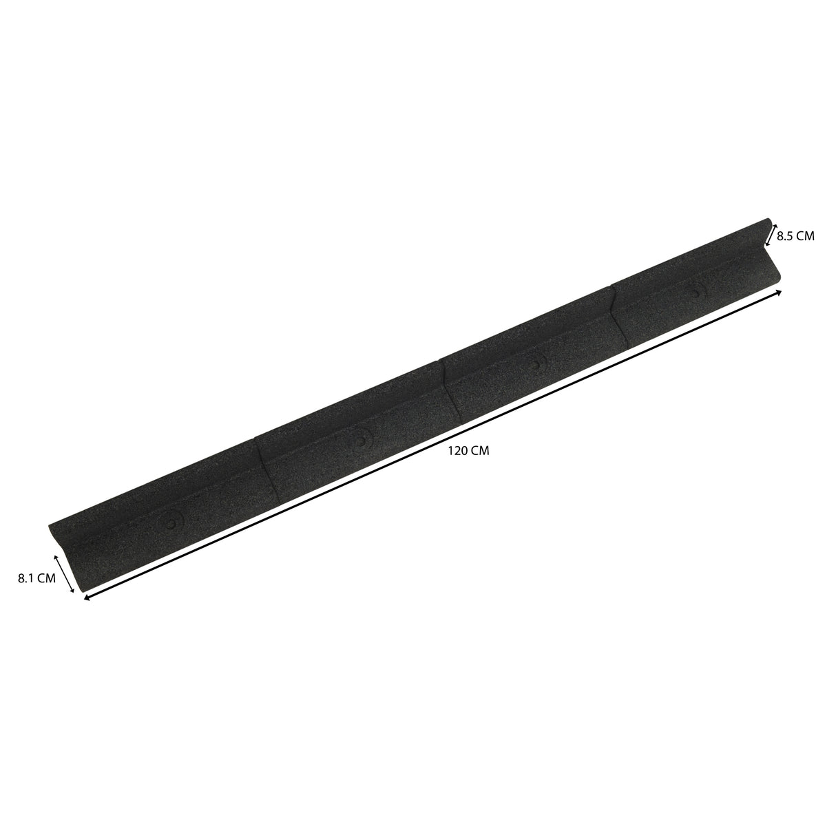 Lot de 14 Bordures de Jardin Flexibles en Caoutchouc 1,2 m & Maillet - Noir