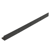 Lot de 40 Bordures de Jardin Flexibles en Caoutchouc 1,2 m & Maillet - Gris