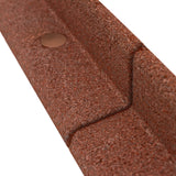 Lot de 4 Bordures de Jardin Flexibles en Caoutchouc 1,2 m & Maillet - Terre Cuite