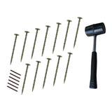 Lot de 28 Bordures de Jardin Flexibles en Caoutchouc 1,2 m & Maillet - Vert
