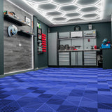 Carrelage de Sol Ventilé Pour Garage x120 Avec Bordure (Bleu)