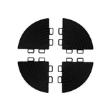 Carrelage de Sol Ventilé Pour Garage x225 Avec Bordure (Noir)